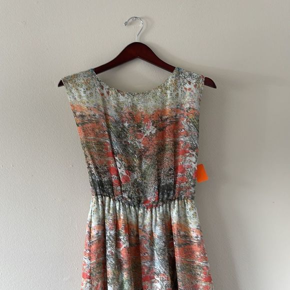 Alice + Olivia Floral Printed Mini Dress in Multicolor Silk Water colours - Picture 5 of 16